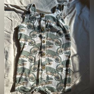 kate quinn chameleon button front overall shortie (beechwood modal)